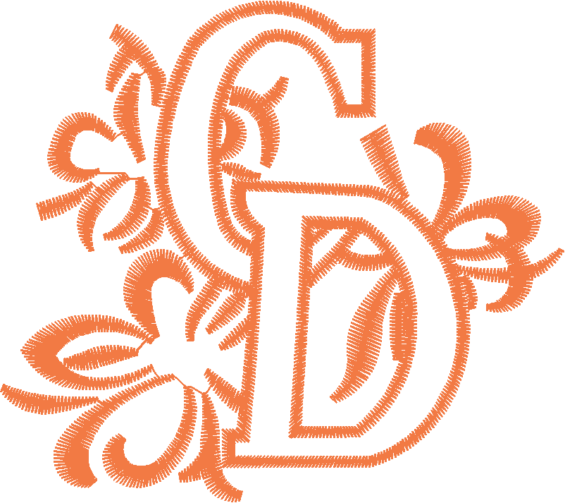 Letter G Floral Monogram