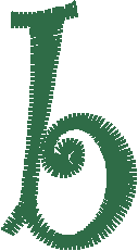 Lowercase Letter b – Font Style 17