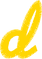 Lowercase Letter d – Font Style 3
