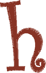 Lowercase Letter h – Font Style 17