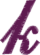 Machine Stitch Lowercase Letter k – Font Style 11 (Free DST) | Stitchopia