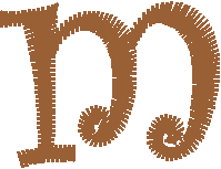 Lowercase Letter m – Font Style 17