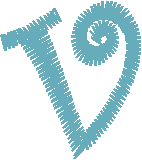 Lowercase Letter v – Font Style 17