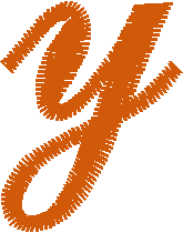 Lowercase Letter y – Font Style 11