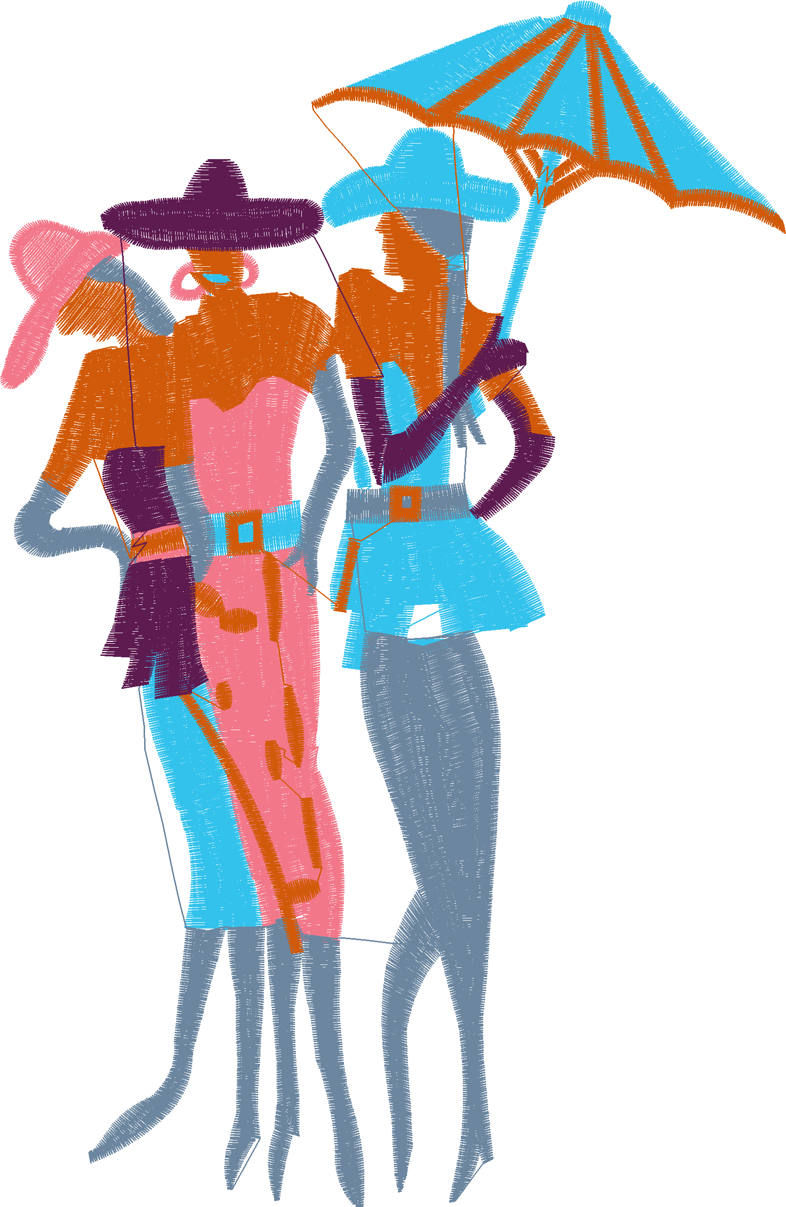 Mushroom Figures Motif
