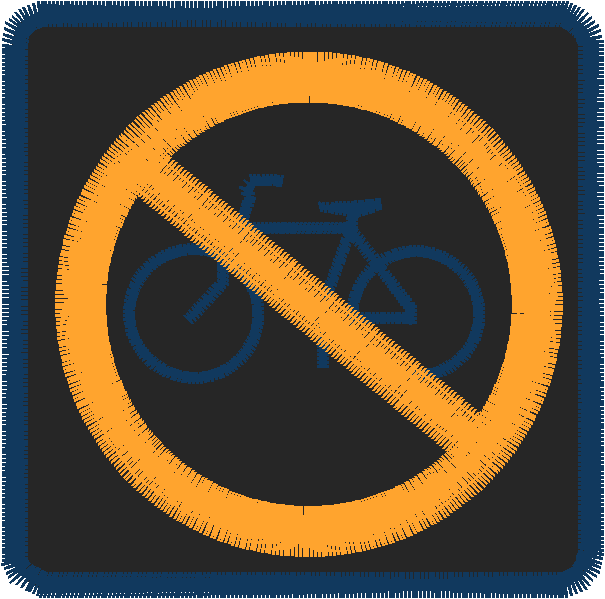 No Bicycles Sign Patch