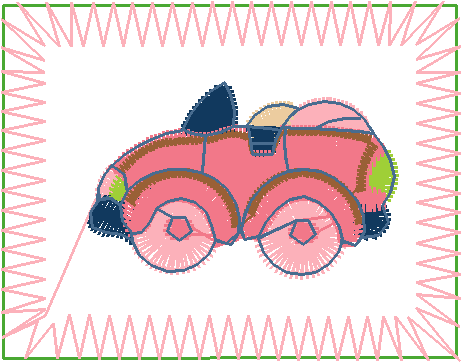 Off-Road Buggy with Border