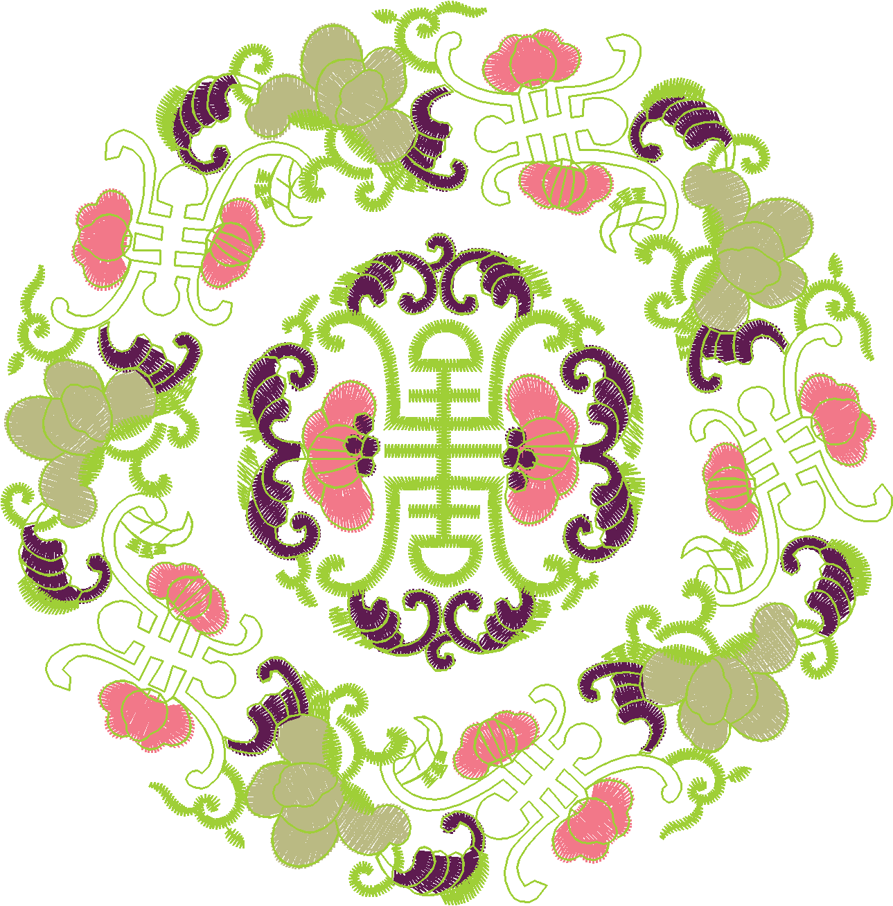 Orange and Cyan Circular Mandala