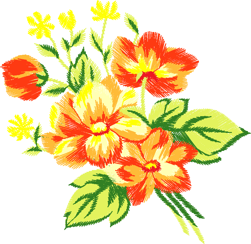 Orange and Yellow Flower Bouquet