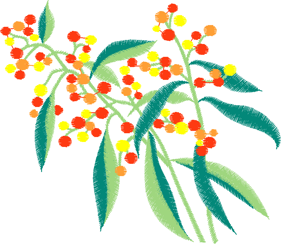 Orange Red Berry Cluster
