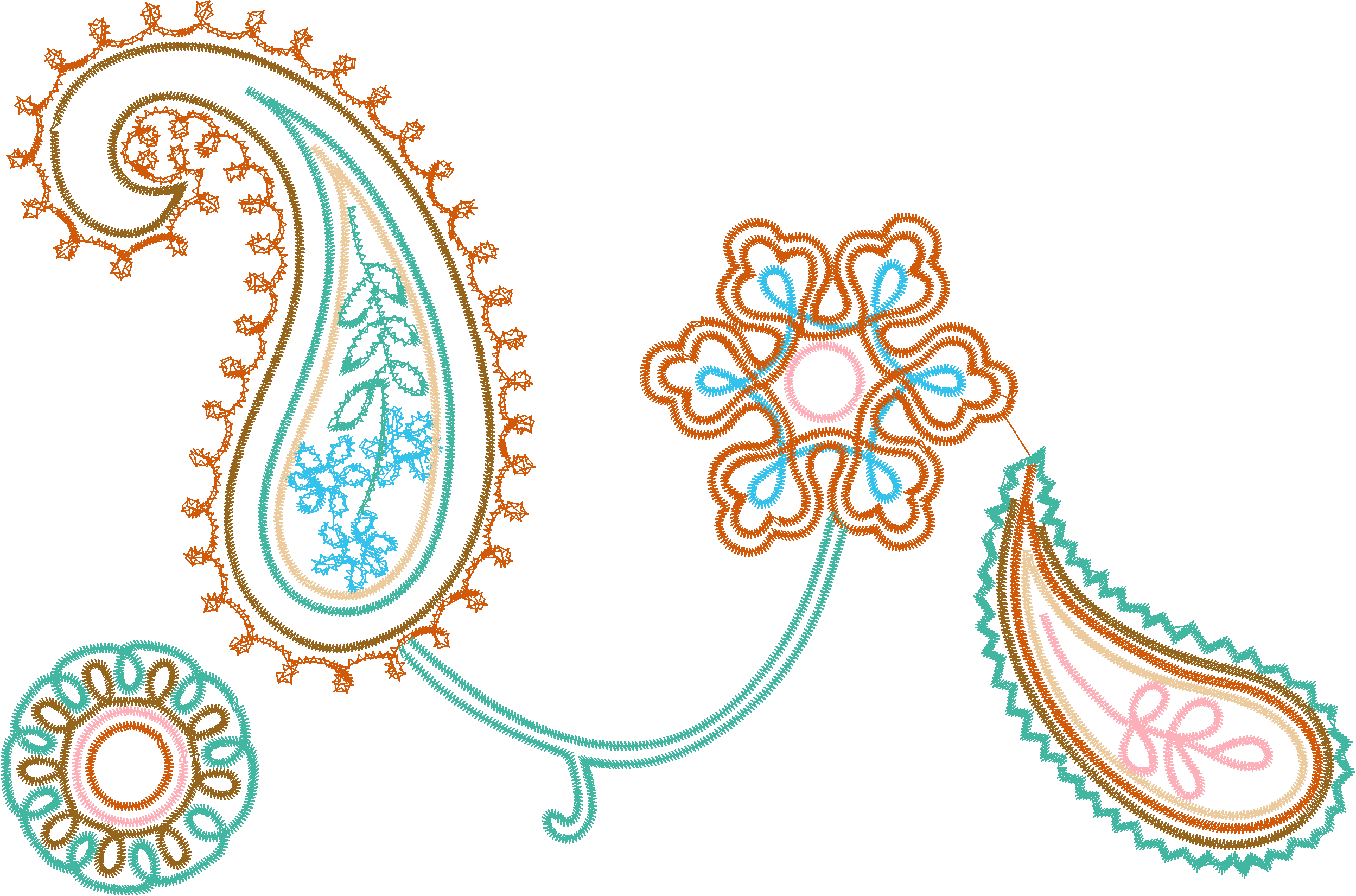 Paisley Motif with Flower