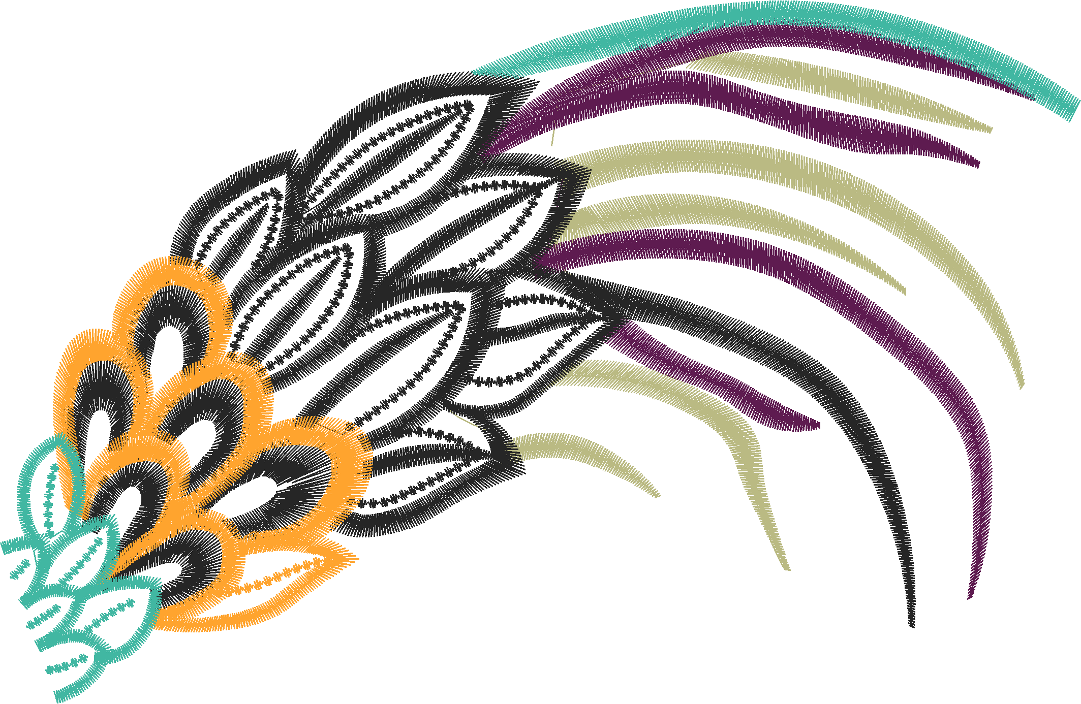 Peacock Feather Plume