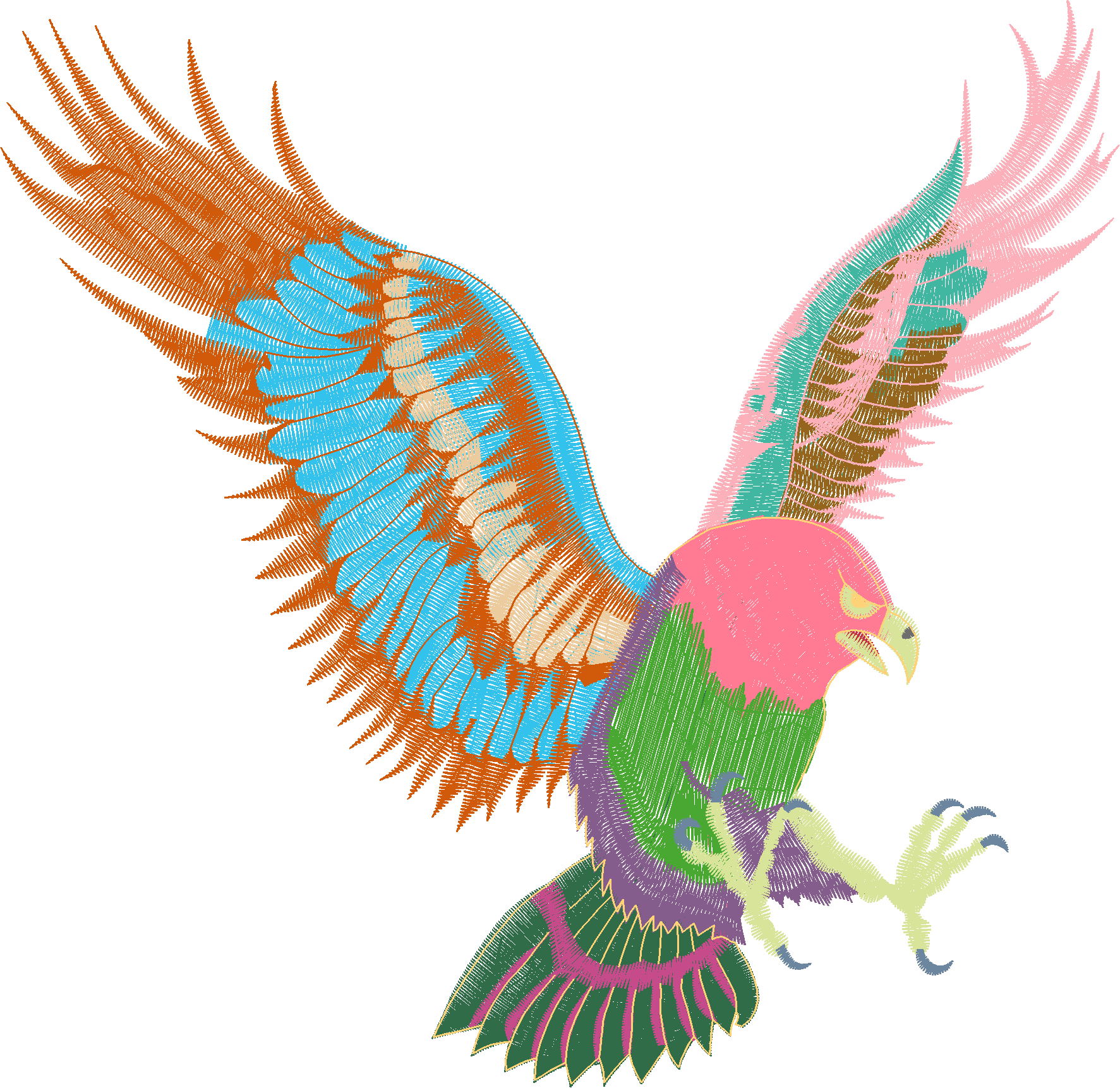 Perched Parrot Motif
