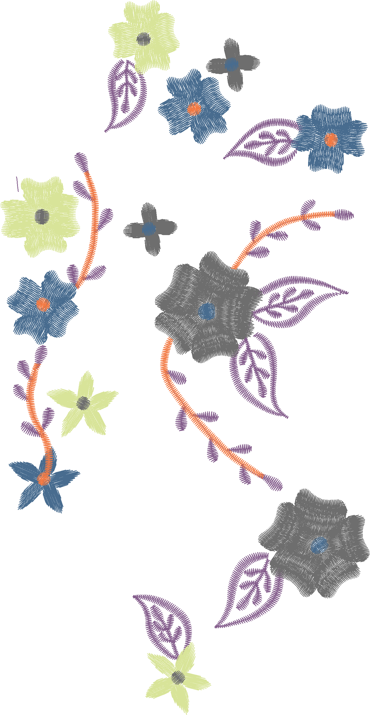 Pink Blossom Sprig Border