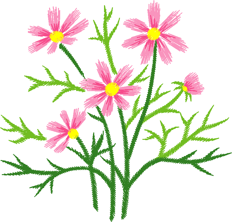 Pink Cosmos Flower Spray