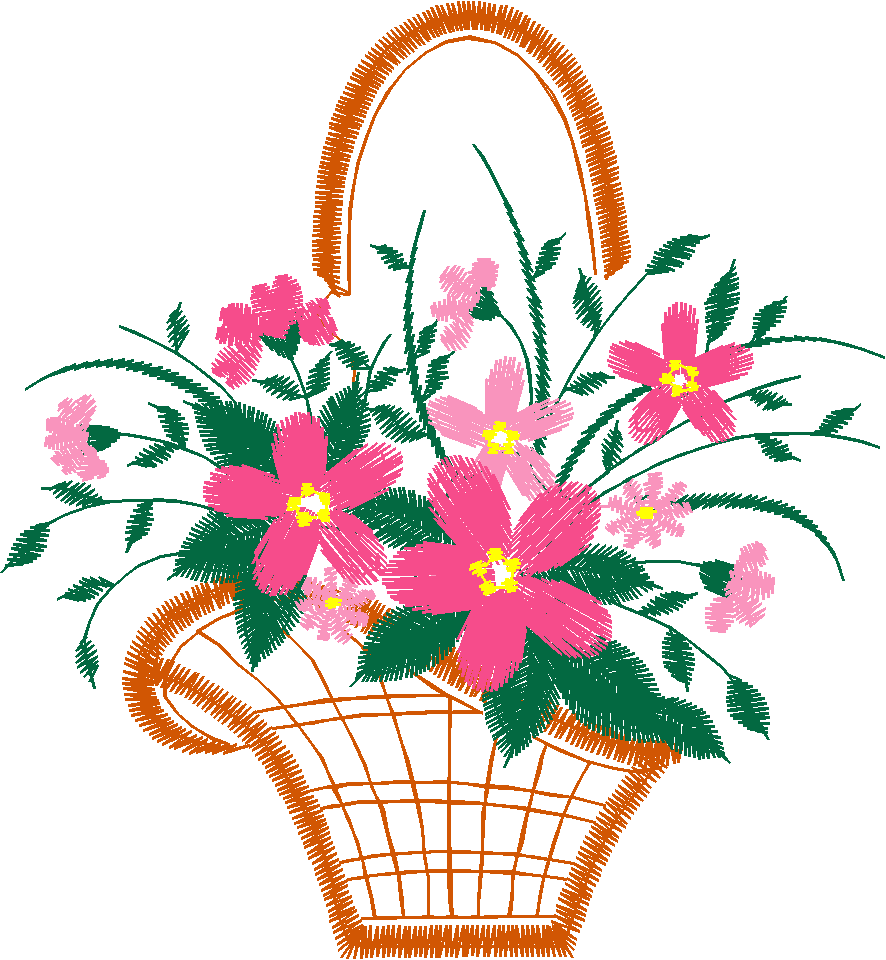 Pink Flower Basket