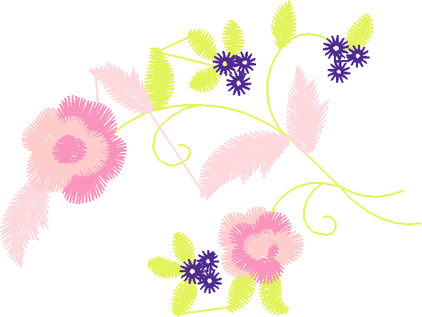 Pink Iris Lace Motif