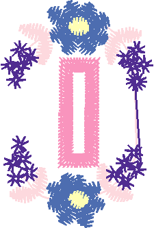 Pink Purple Daisy Lace Frame