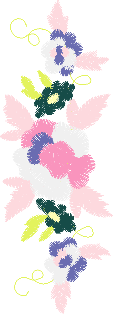 Pink Purple Symmetric Floral