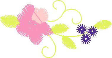 Pink Purple Yellow Flower Spray