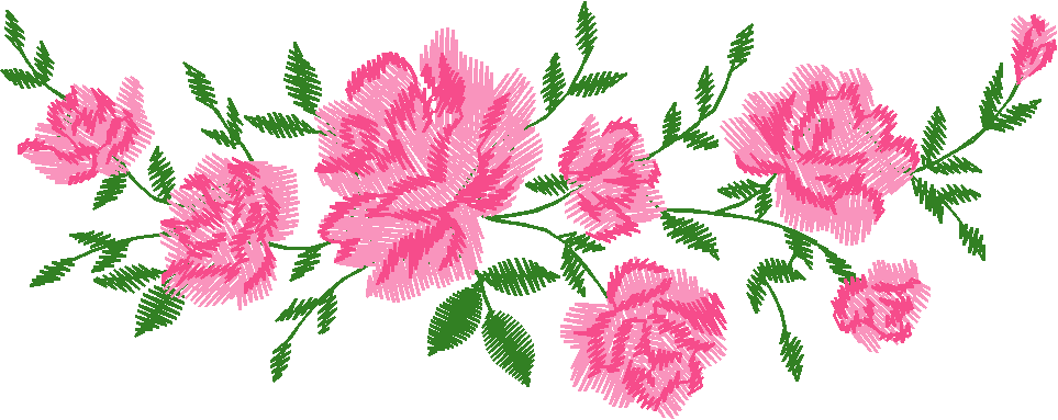 Pink Rose Border Strip
