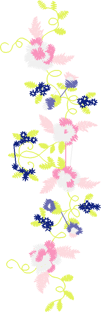 Pink White Flower Spray