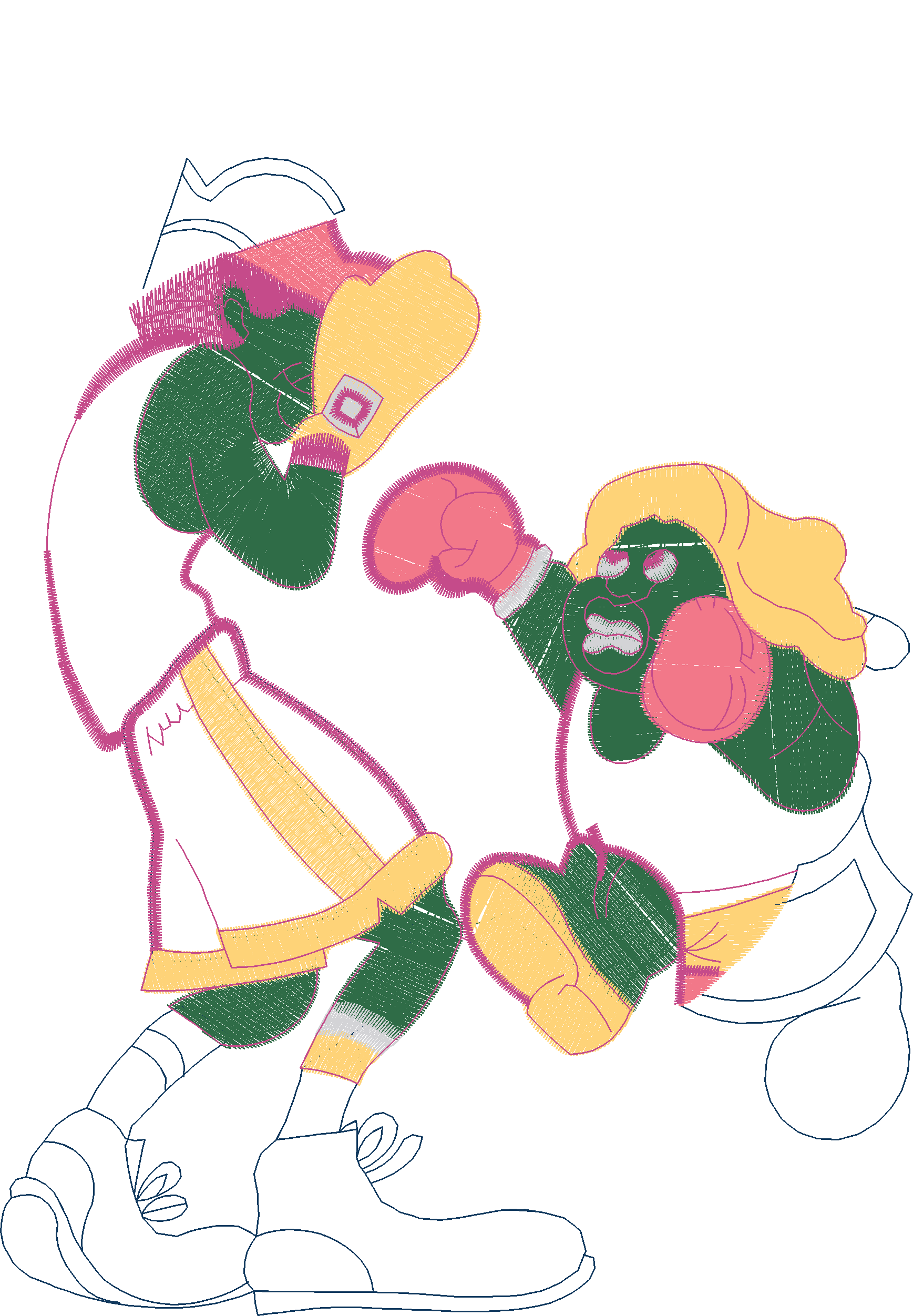 Playful Cartoon Duo