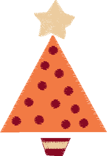 Polka Dot Triangle Tree with Star