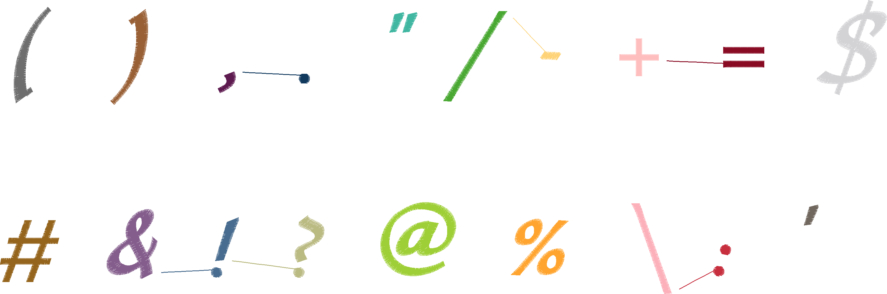Punctuation Symbols – Font Style 19