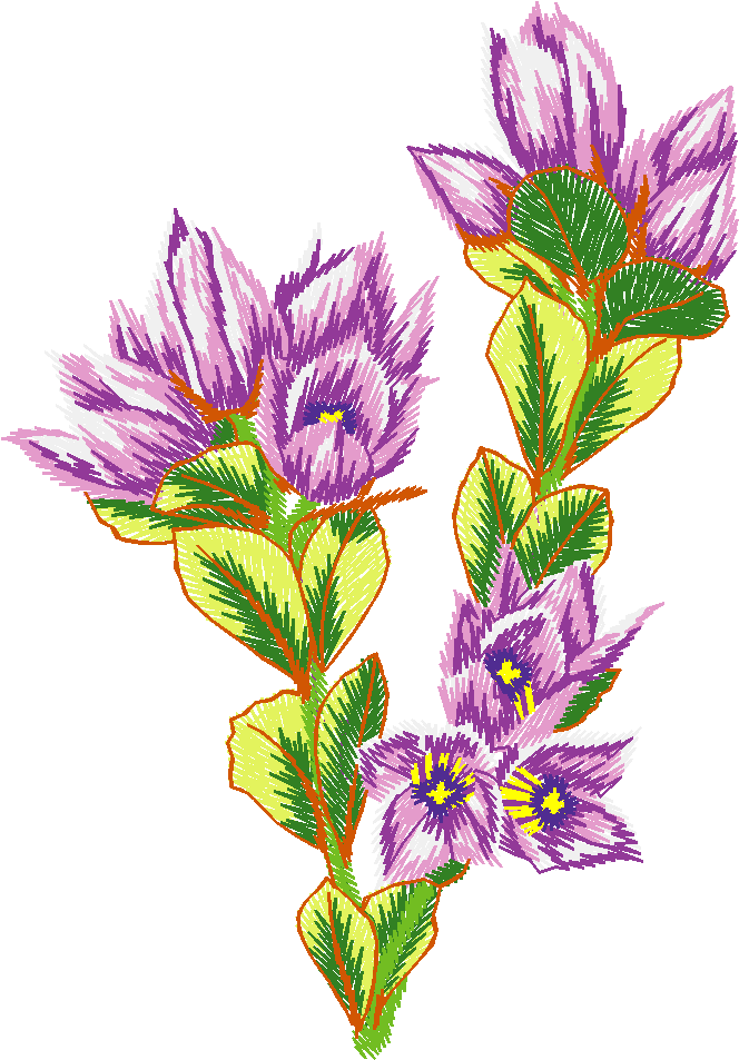 Purple Fringe Lily Spray