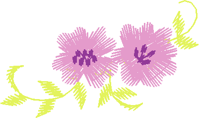 Purple Fringed Bloom Duo