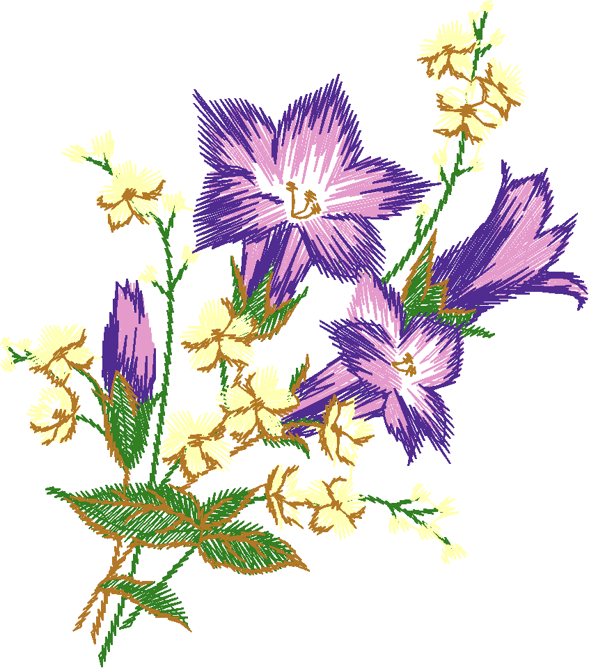 Purple Pansy and Lily of the Valley Spray