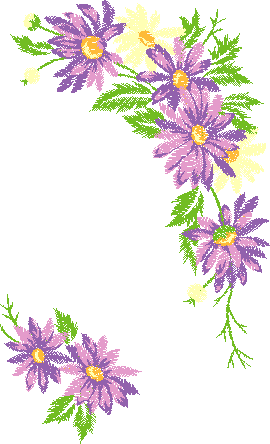 Purple Violet Border Corner