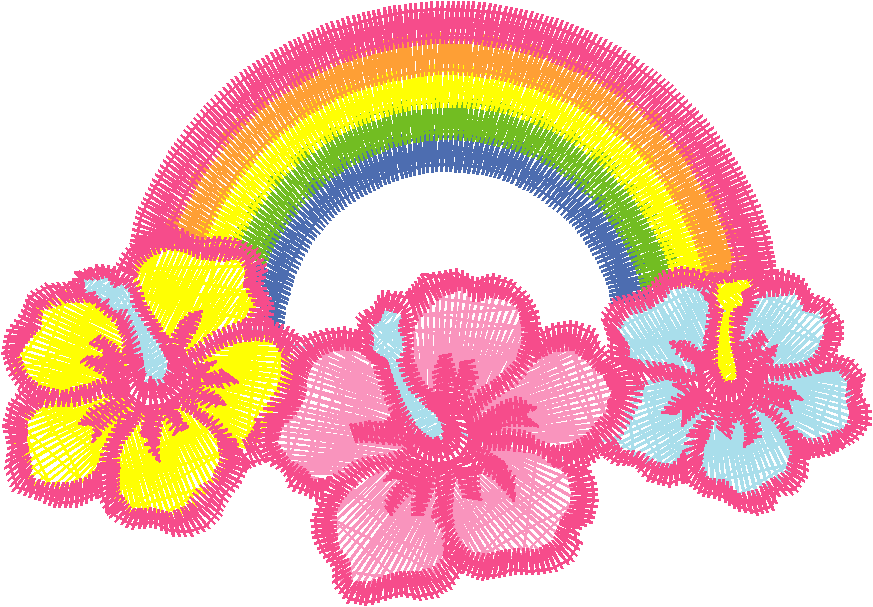Rainbow with Flowers