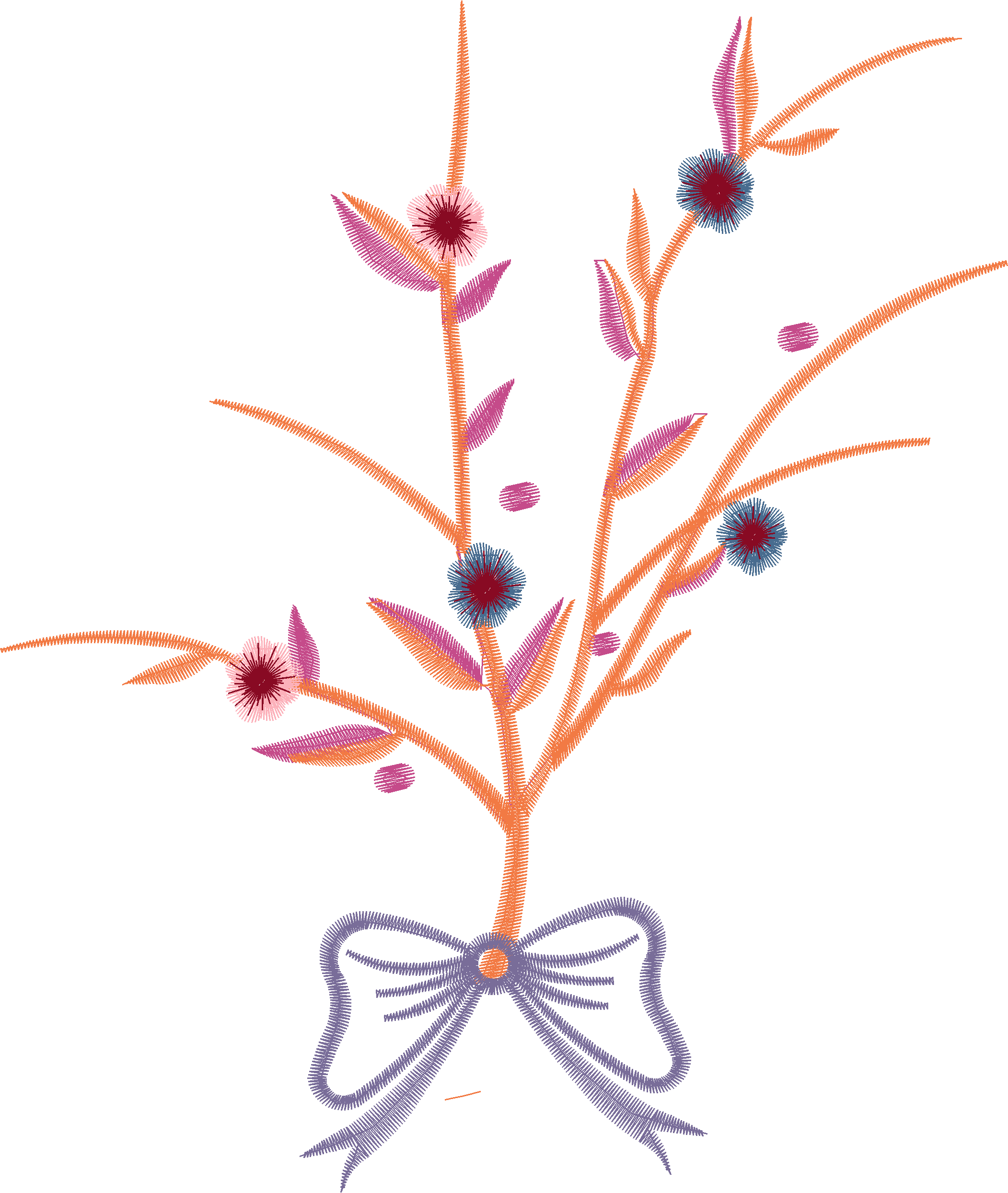 Red Branch with Bow