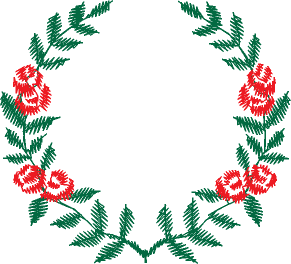 Red Rose Leaf Wreath