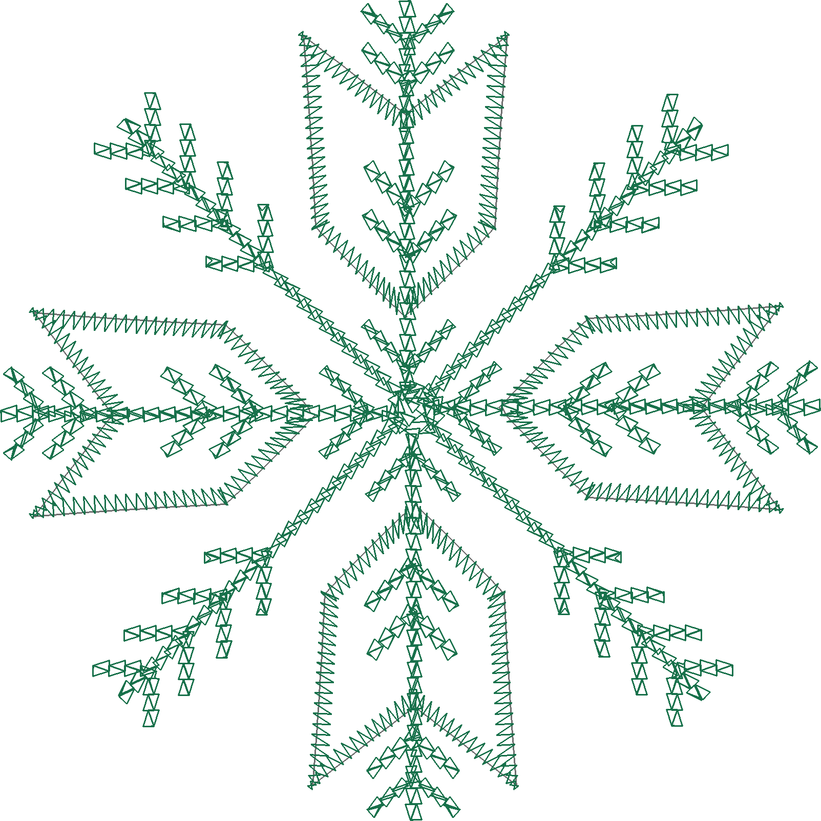Red Stitch Snowflake