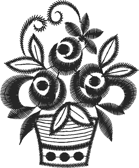Rose Basket Lace Motif