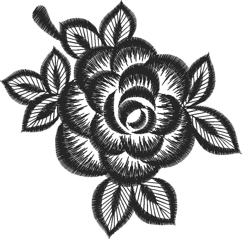 Rose Blossom Lace Applique