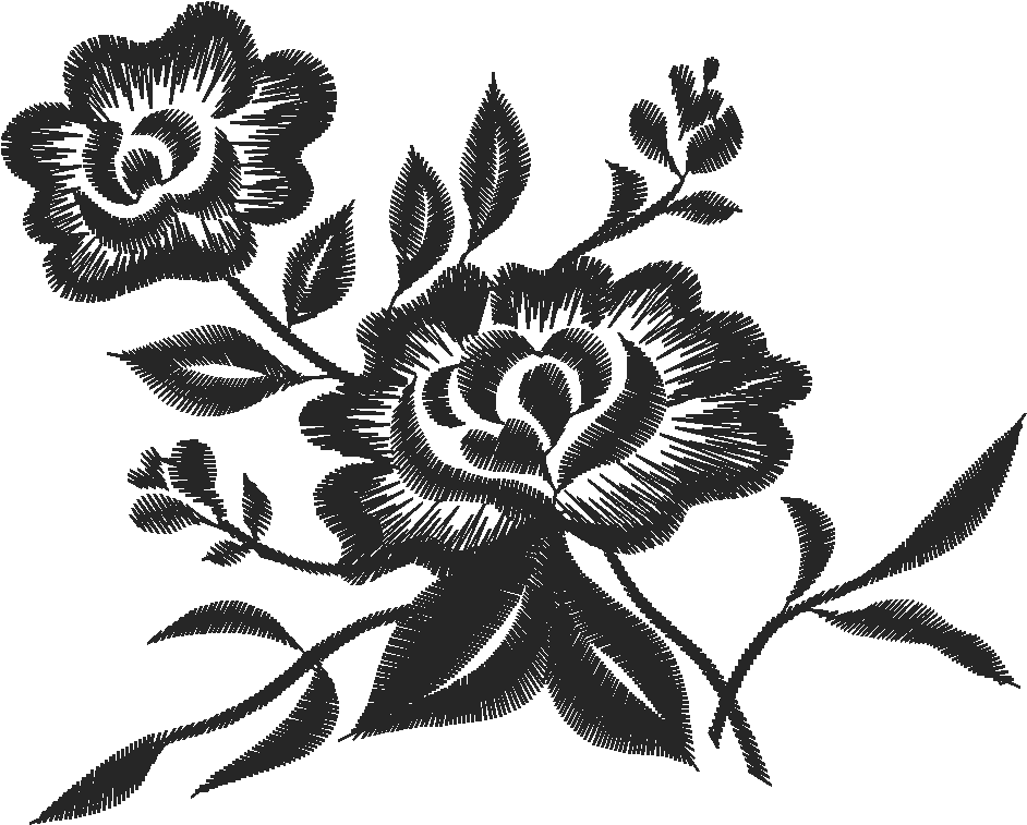 Rose Branch Lace Applique