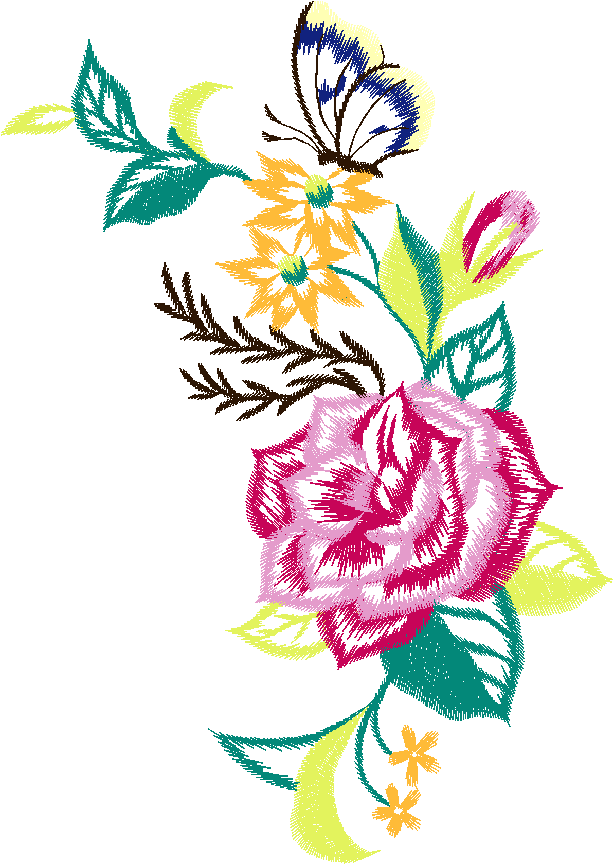Roses with Butterfly