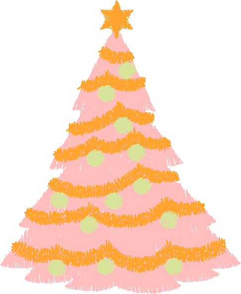 Scalloped Orange Christmas Tree