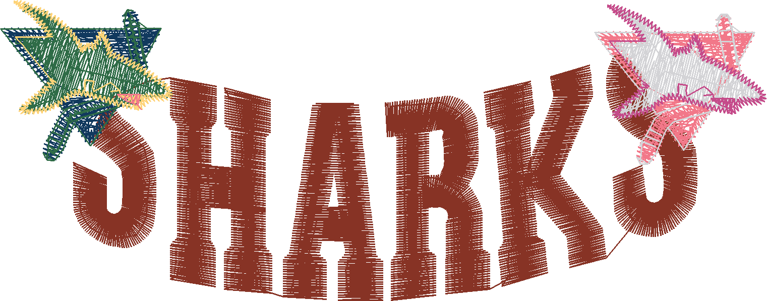 Sharks Word Motif