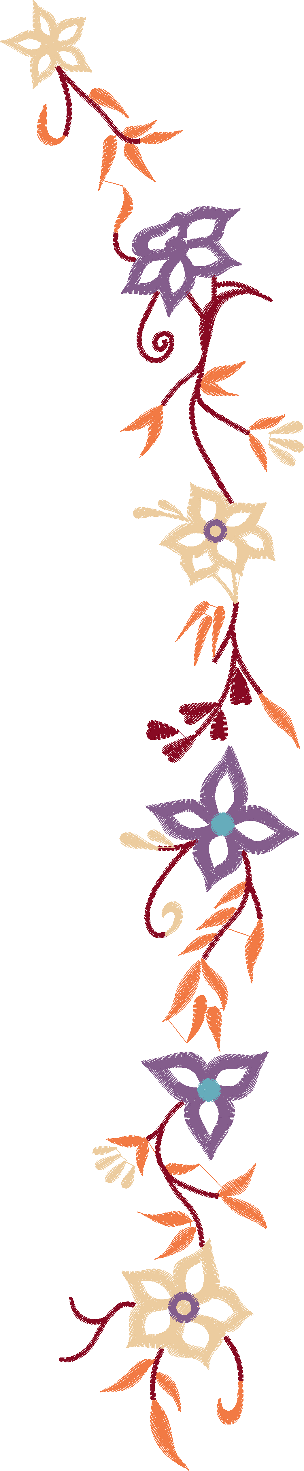 Slim Floral Border Strip