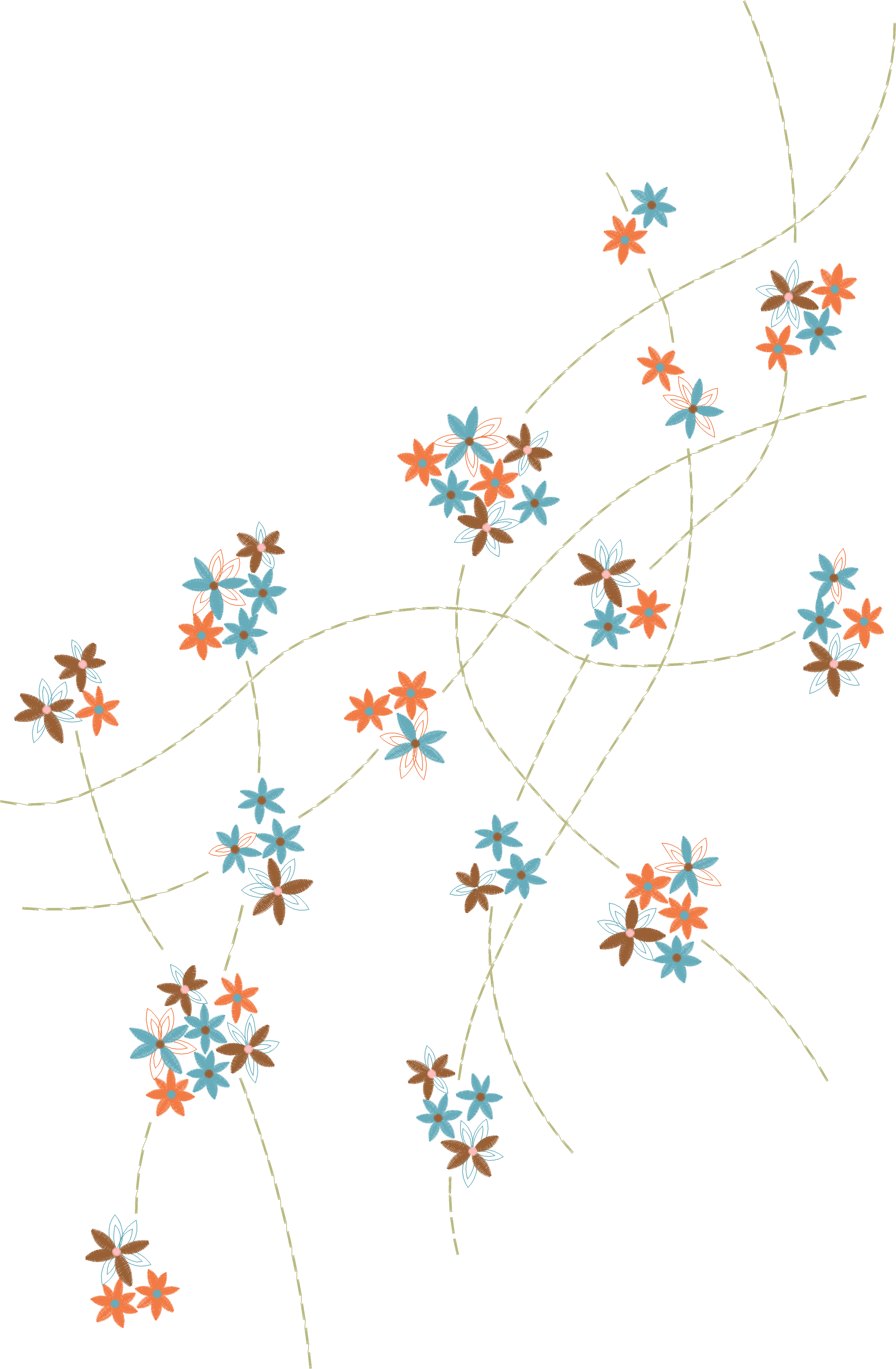 Small Decorative Floral Border Trim