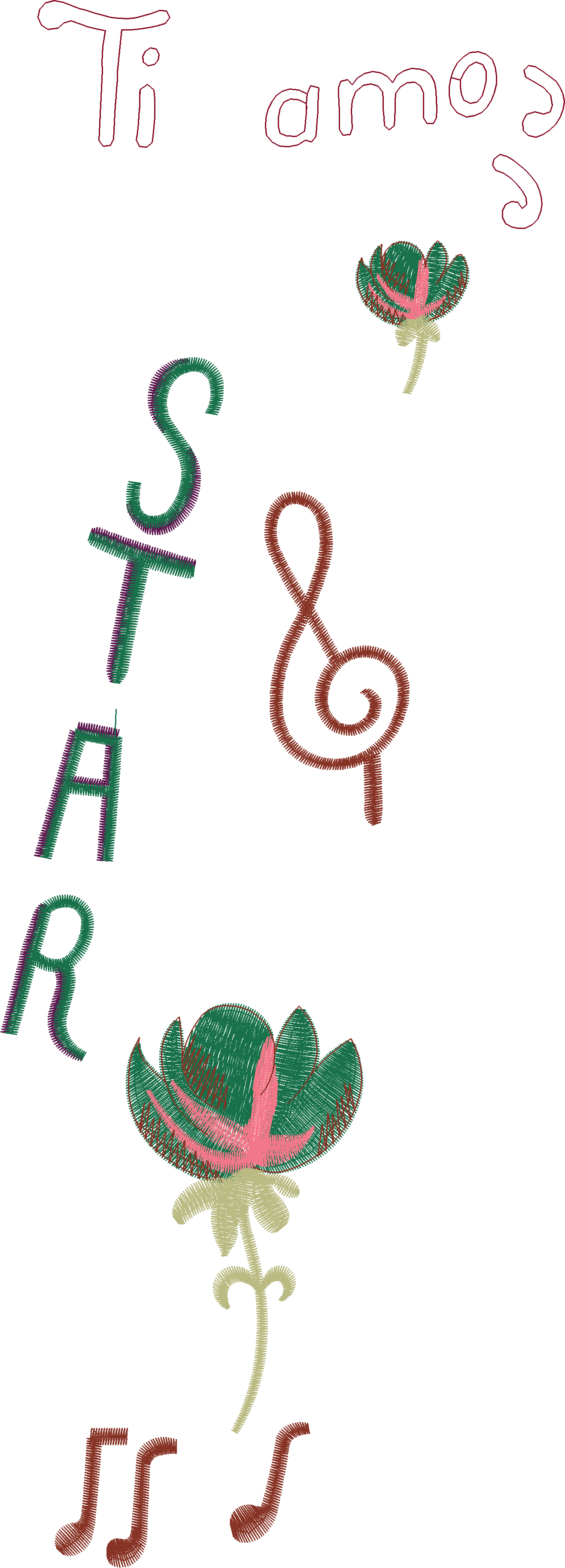 Star Word with Music Notes