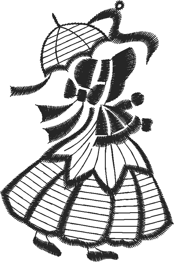 Sunbonnet Girl Lace Applique