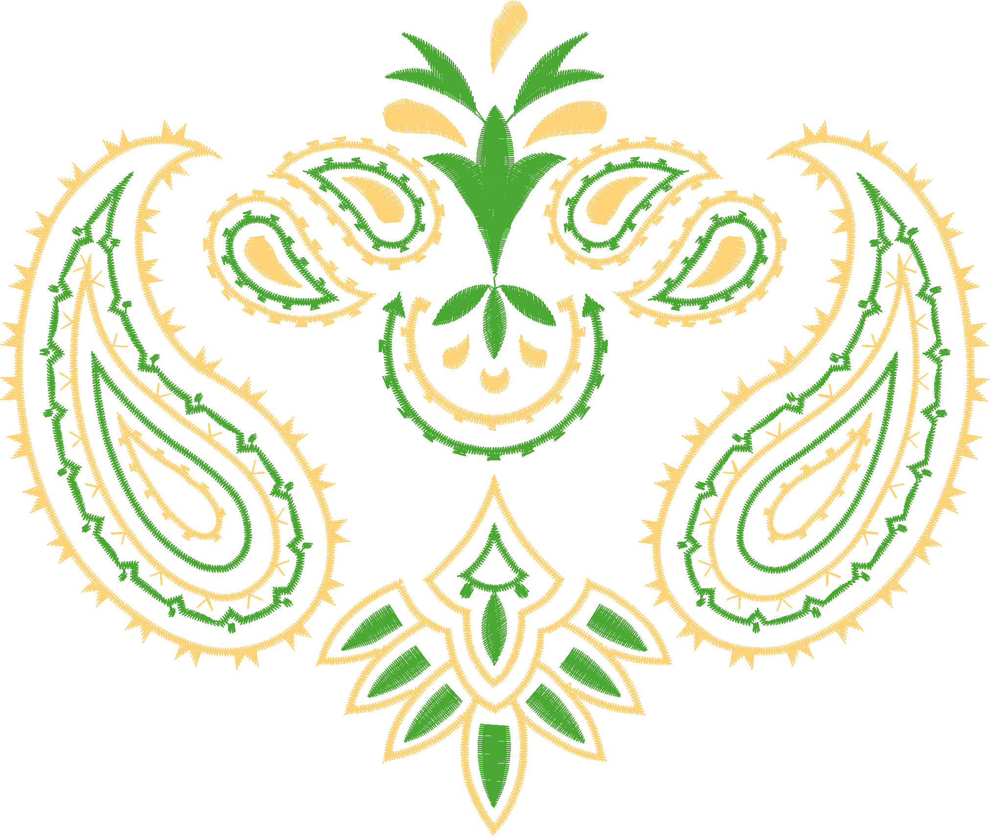 Symmetric Paisley Flourish