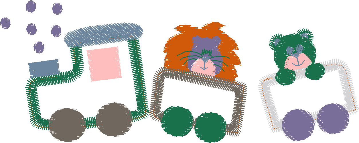 Toy Train with Bears