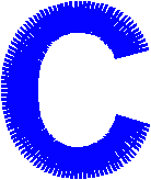 Uppercase Letter C – Font Style 2
